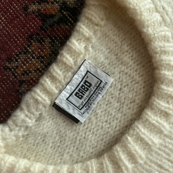 1990's Vintage BABO New Zealand Wool Sheep Intarsia Sweater - Picture 4 of 6